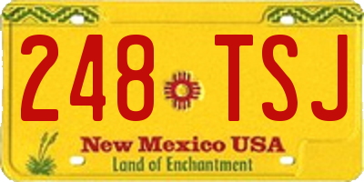 NM license plate 248TSJ