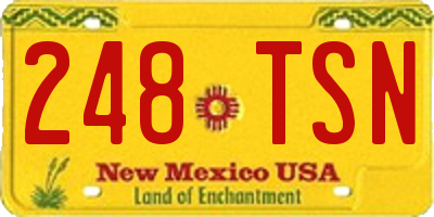NM license plate 248TSN