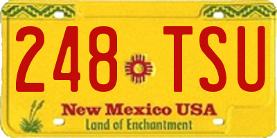 NM license plate 248TSU