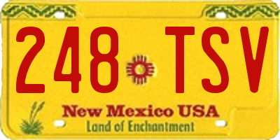 NM license plate 248TSV