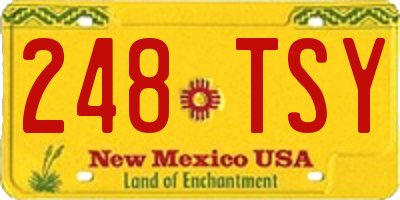 NM license plate 248TSY