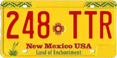 NM license plate 248TTR