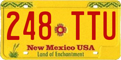 NM license plate 248TTU