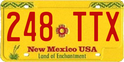 NM license plate 248TTX