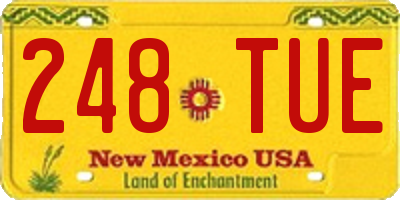 NM license plate 248TUE