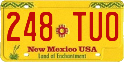 NM license plate 248TUO