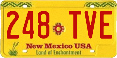 NM license plate 248TVE