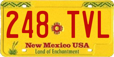 NM license plate 248TVL