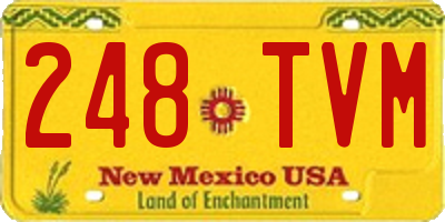 NM license plate 248TVM