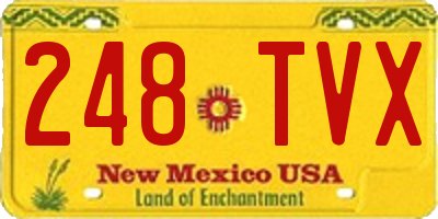 NM license plate 248TVX