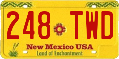NM license plate 248TWD
