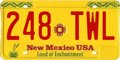NM license plate 248TWL