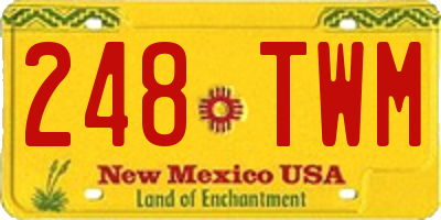 NM license plate 248TWM