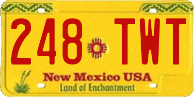 NM license plate 248TWT