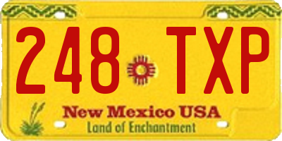 NM license plate 248TXP