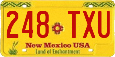 NM license plate 248TXU