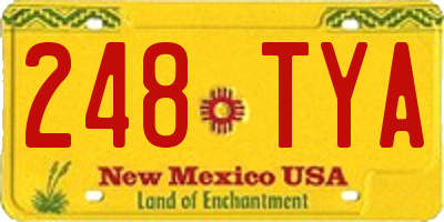 NM license plate 248TYA