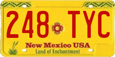 NM license plate 248TYC