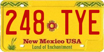 NM license plate 248TYE