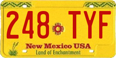 NM license plate 248TYF
