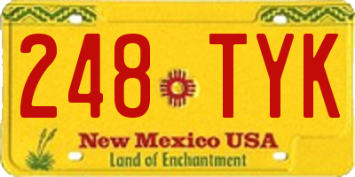 NM license plate 248TYK