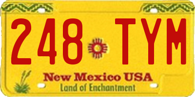 NM license plate 248TYM