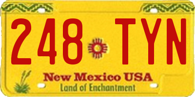 NM license plate 248TYN