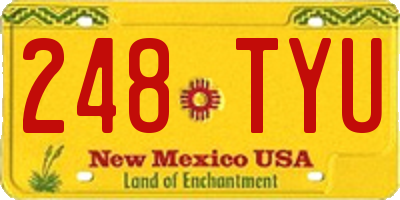 NM license plate 248TYU
