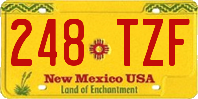 NM license plate 248TZF