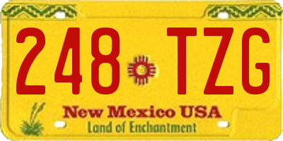 NM license plate 248TZG