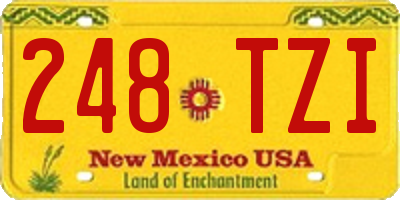NM license plate 248TZI