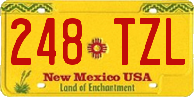 NM license plate 248TZL