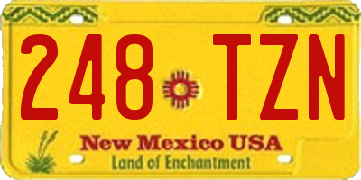 NM license plate 248TZN