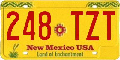 NM license plate 248TZT