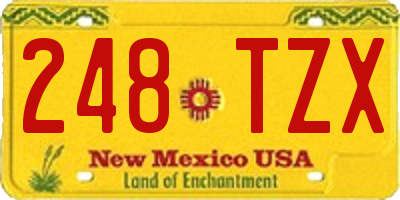 NM license plate 248TZX