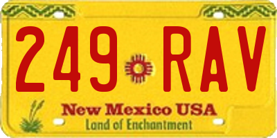 NM license plate 249RAV