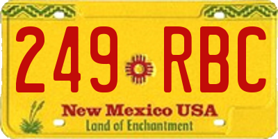 NM license plate 249RBC