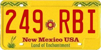 NM license plate 249RBI