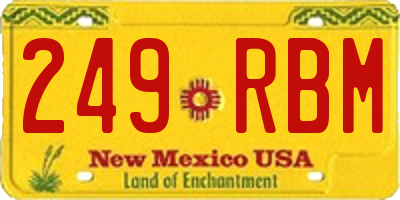 NM license plate 249RBM