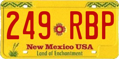 NM license plate 249RBP