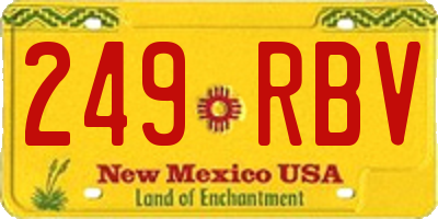 NM license plate 249RBV