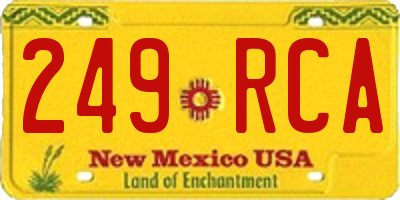 NM license plate 249RCA