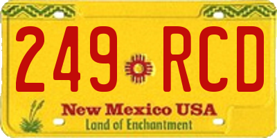 NM license plate 249RCD