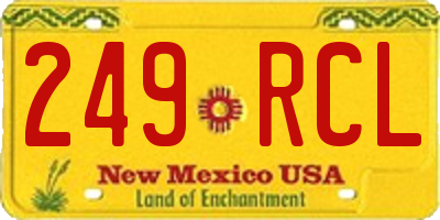 NM license plate 249RCL