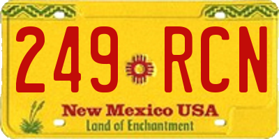 NM license plate 249RCN