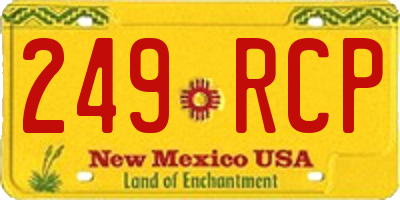 NM license plate 249RCP