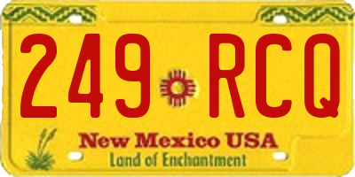 NM license plate 249RCQ