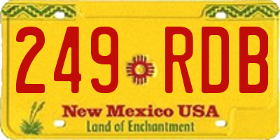 NM license plate 249RDB