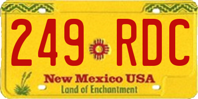 NM license plate 249RDC