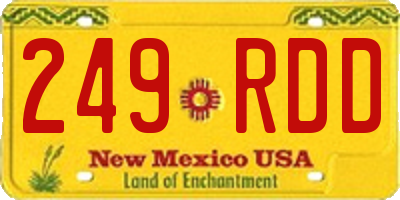 NM license plate 249RDD